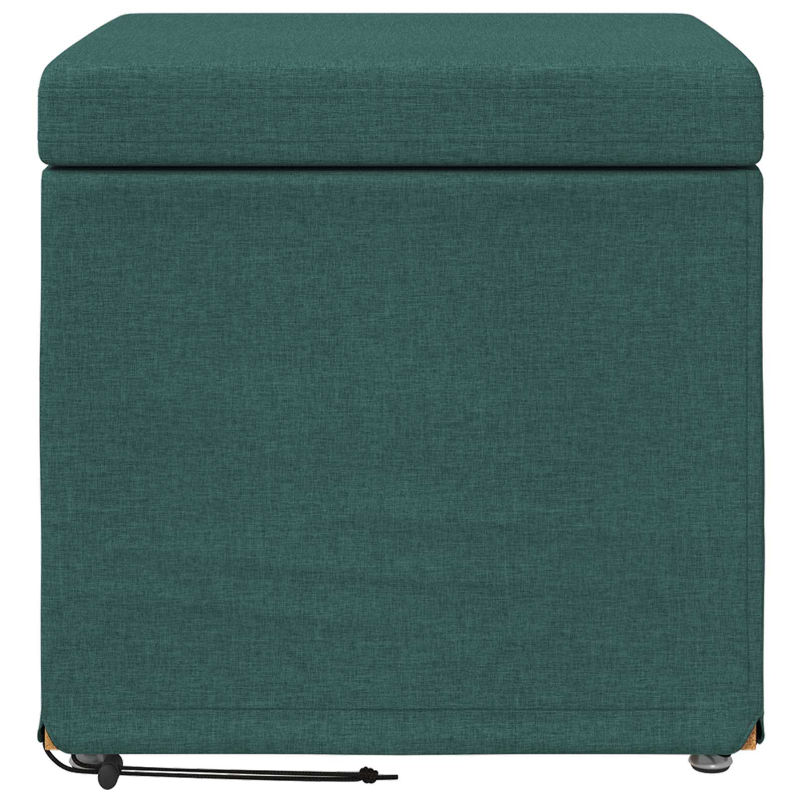 Pouf Verde Scuro 41 x 41 x 40 cm Tessuto e Legno Ingegnerizzato