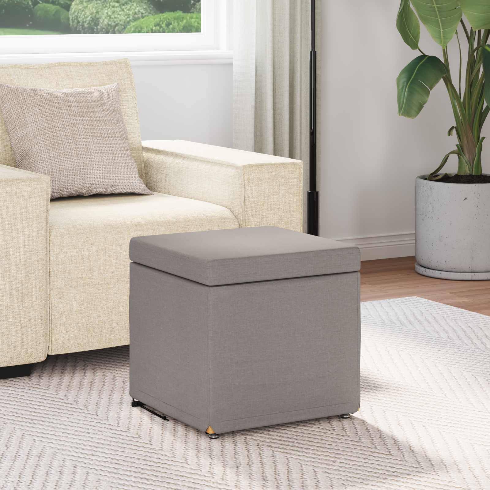 Pouf Talpa 41 x 41 x 40 cm Tessuto e Legno Ingegnerizzato