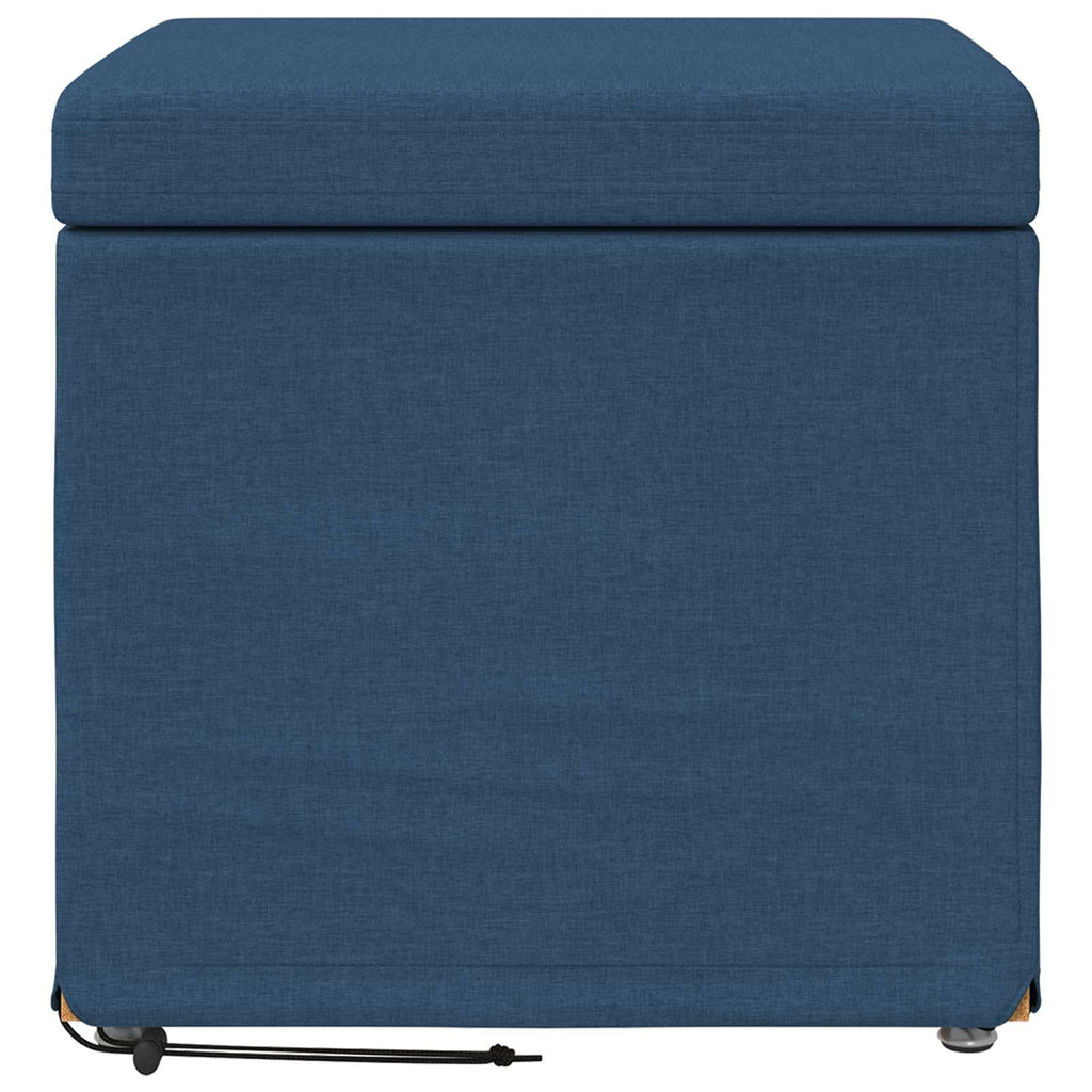 Pouf Blu 41 x 41 x 40 cm Tessuto e Legno Ingegnerizzato