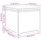 Pouf Blu 41 x 41 x 40 cm Tessuto e Legno Ingegnerizzato