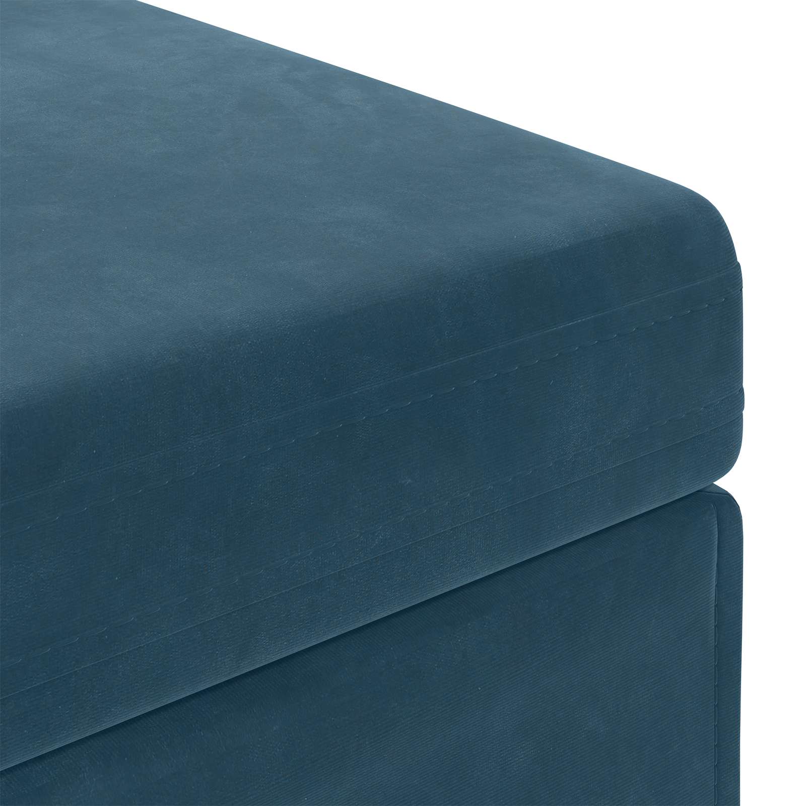 Pouf Blu 41 x 41 x 40 cm Velluto e Legno Ingegnerizzato