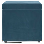 Pouf Blu 41 x 41 x 40 cm Velluto e Legno Ingegnerizzato