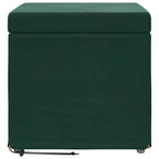 Pouf Verde Scuro 41 x 41 x 40 cm Velluto e Legno Ingegnerizzato