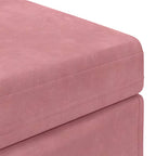 Pouf Rosa 41 x 41 x 40 cm Velluto e Legno Ingegnerizzato