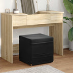 Pouf Nero 41 x 41 x 40 cm Velluto e Legno Ingegnerizzato