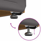 Pouf Grigio Pelle Sintetica e Legno Ingegnerizzato