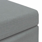 Pouf Grigio chiaro Tessuto e Legno Ingegnerizzato