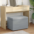 Pouf Grigio chiaro Tessuto e Legno Ingegnerizzato