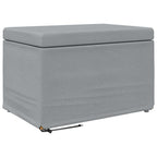 Pouf Grigio chiaro Tessuto e Legno Ingegnerizzato