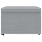Pouf Grigio chiaro Tessuto e Legno Ingegnerizzato