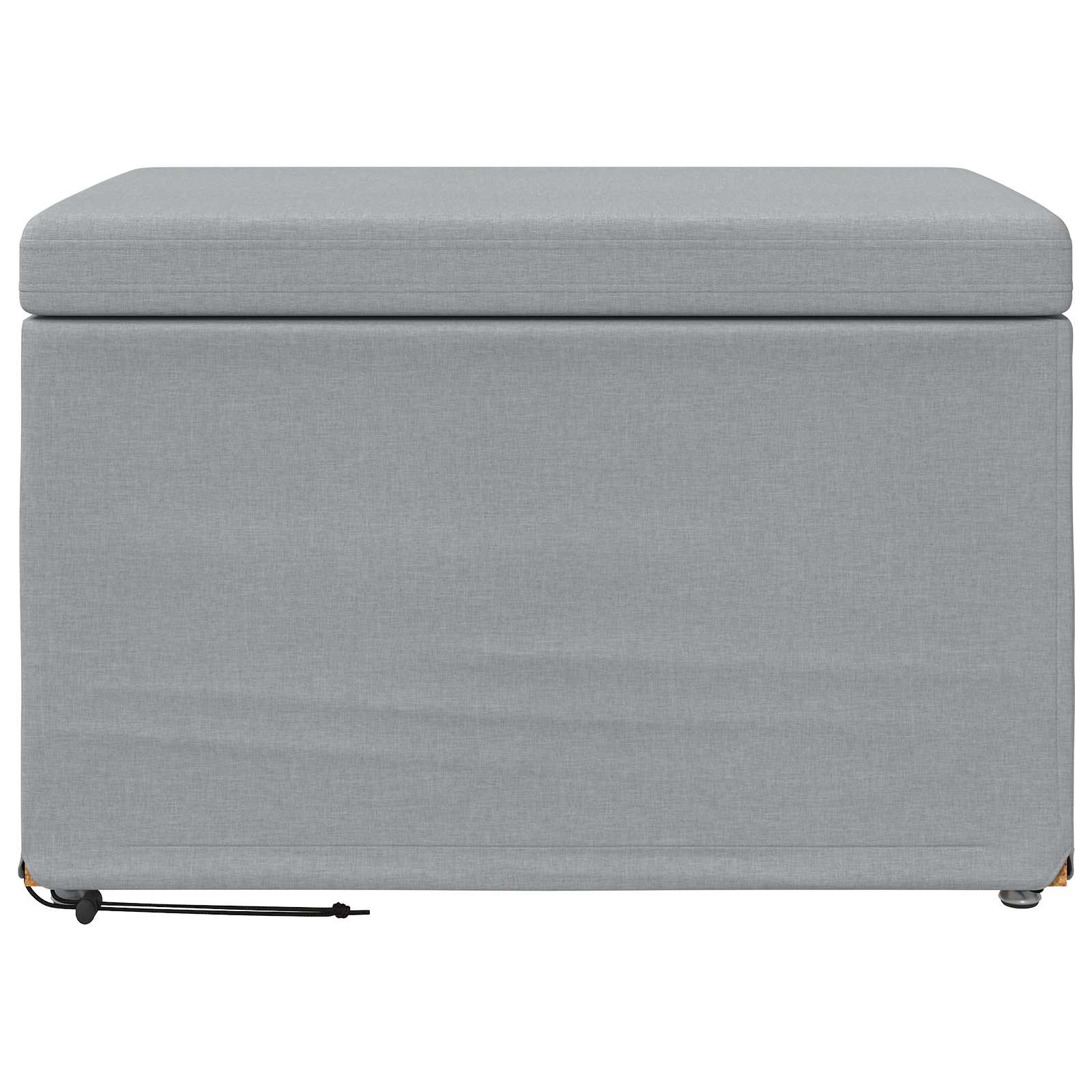 Pouf Grigio chiaro Tessuto e Legno Ingegnerizzato