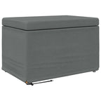 Pouf Grigio scuro Tessuto e Legno Ingegnerizzato