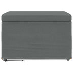 Pouf Grigio scuro Tessuto e Legno Ingegnerizzato