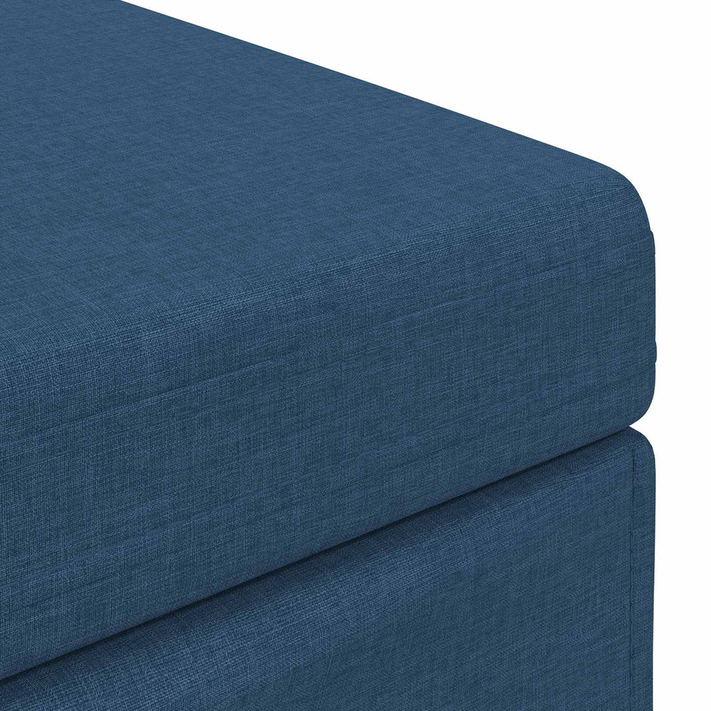 Pouf Blu 61 x 41 x 40 cm Tessuto e Legno Ingegnerizzato