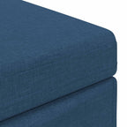 Pouf Blu 61 x 41 x 40 cm Tessuto e Legno Ingegnerizzato