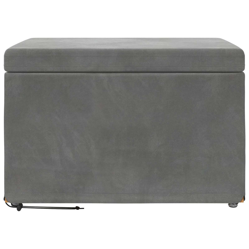 Pouf Grigio scuro Velluto e Legno Ingegnerizzato