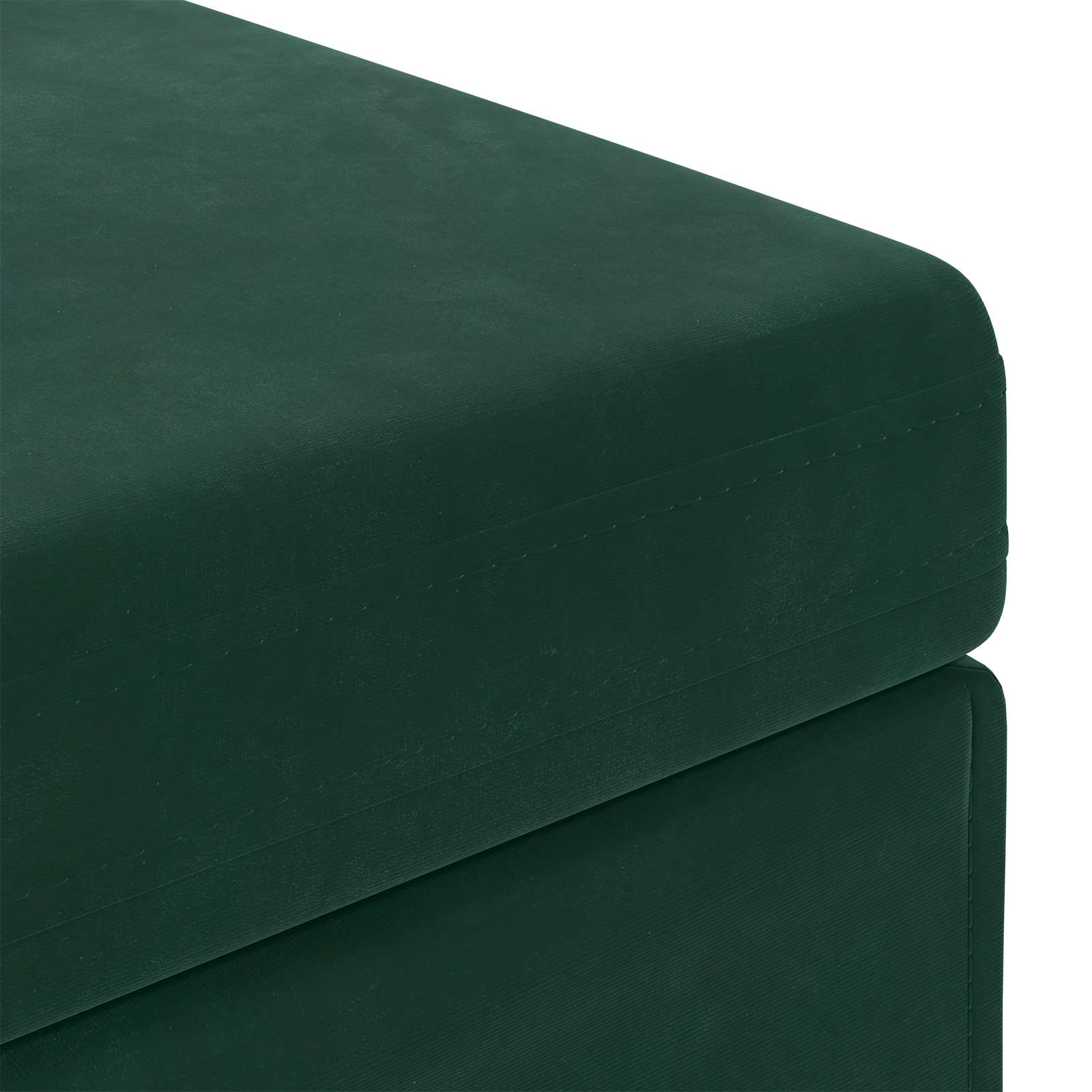 Pouf Verde Scuro 61 x 41 x 40 cm Velluto e Legno Ingegnerizzato
