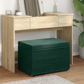 Pouf Verde Scuro 61 x 41 x 40 cm Velluto e Legno Ingegnerizzato