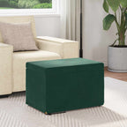 Pouf Verde Scuro 61 x 41 x 40 cm Velluto e Legno Ingegnerizzato