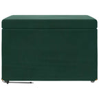 Pouf Verde Scuro 61 x 41 x 40 cm Velluto e Legno Ingegnerizzato