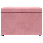 Pouf Rosa 61 x 41 x 40 cm Velluto e Legno Ingegnerizzato