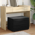 Pouf Nero 61 x 41 x 40 cm Velluto e Legno Ingegnerizzato