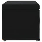 Pouf Nero 61 x 41 x 40 cm Velluto e Legno Ingegnerizzato