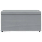 Pouf Grigio chiaro Tessuto e Legno Ingegnerizzato