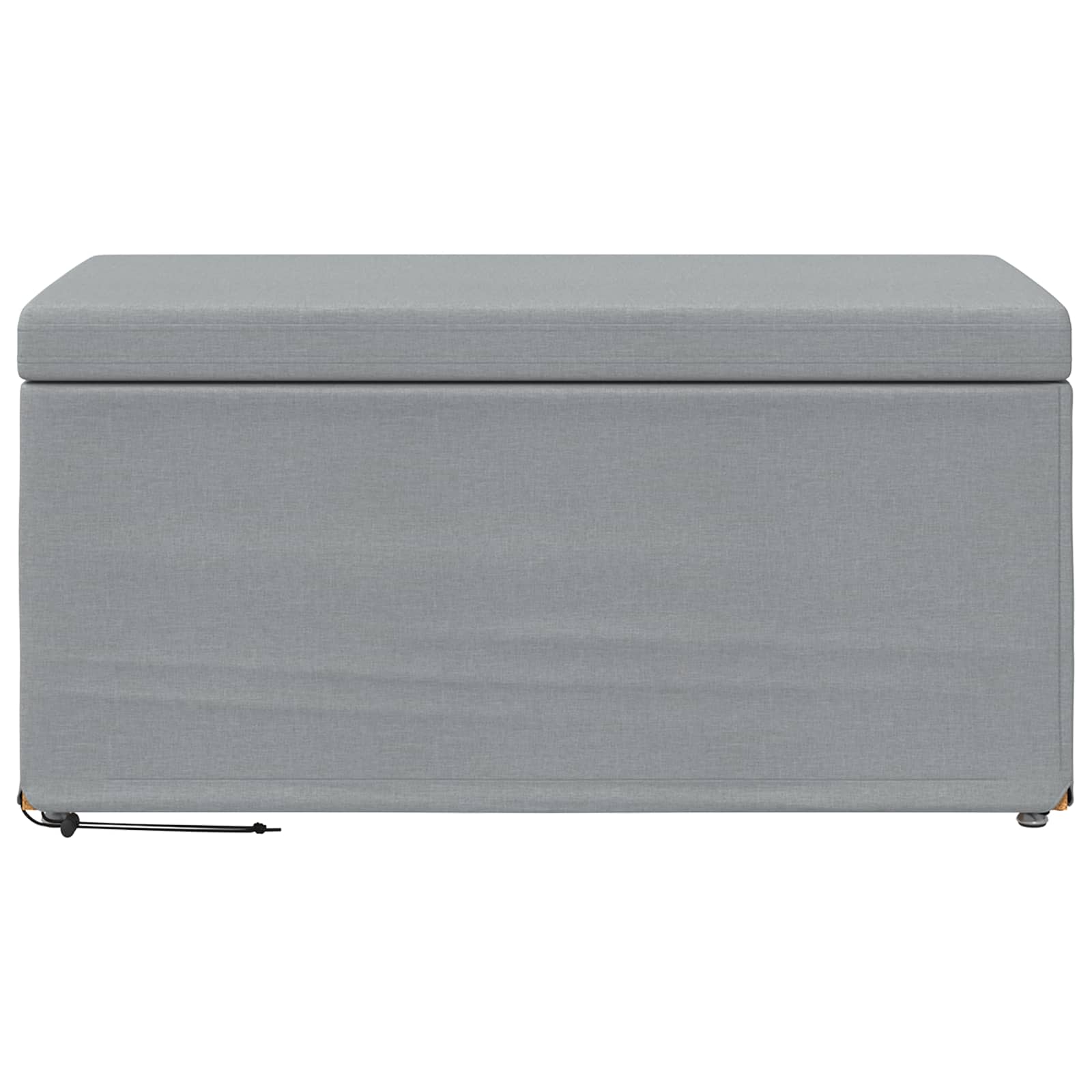 Pouf Grigio chiaro Tessuto e Legno Ingegnerizzato