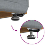Pouf Grigio chiaro Tessuto e Legno Ingegnerizzato