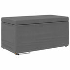 Pouf Grigio scuro Tessuto e Legno Ingegnerizzato