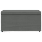 Pouf Grigio scuro Tessuto e Legno Ingegnerizzato