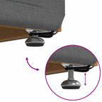 Pouf Grigio scuro Tessuto e Legno Ingegnerizzato
