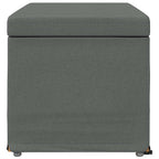 Pouf Grigio scuro Tessuto e Legno Ingegnerizzato