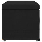 Pouf Nero 81 x 41 x 40 cm Tessuto e Legno Ingegnerizzato