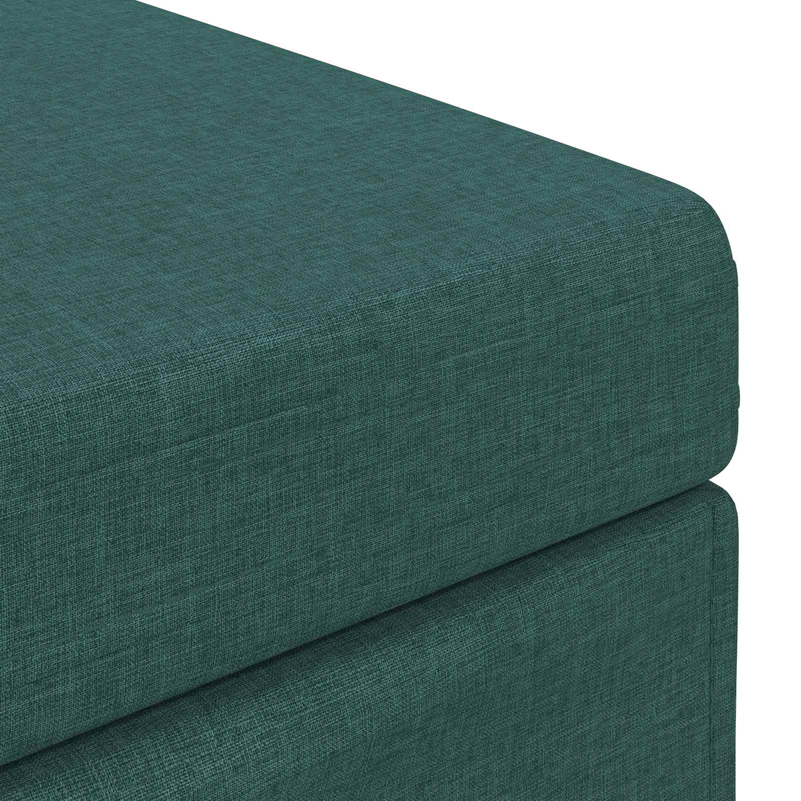 Pouf Verde Scuro 81 x 41 x 40 cm Tessuto e Legno Ingegnerizzato