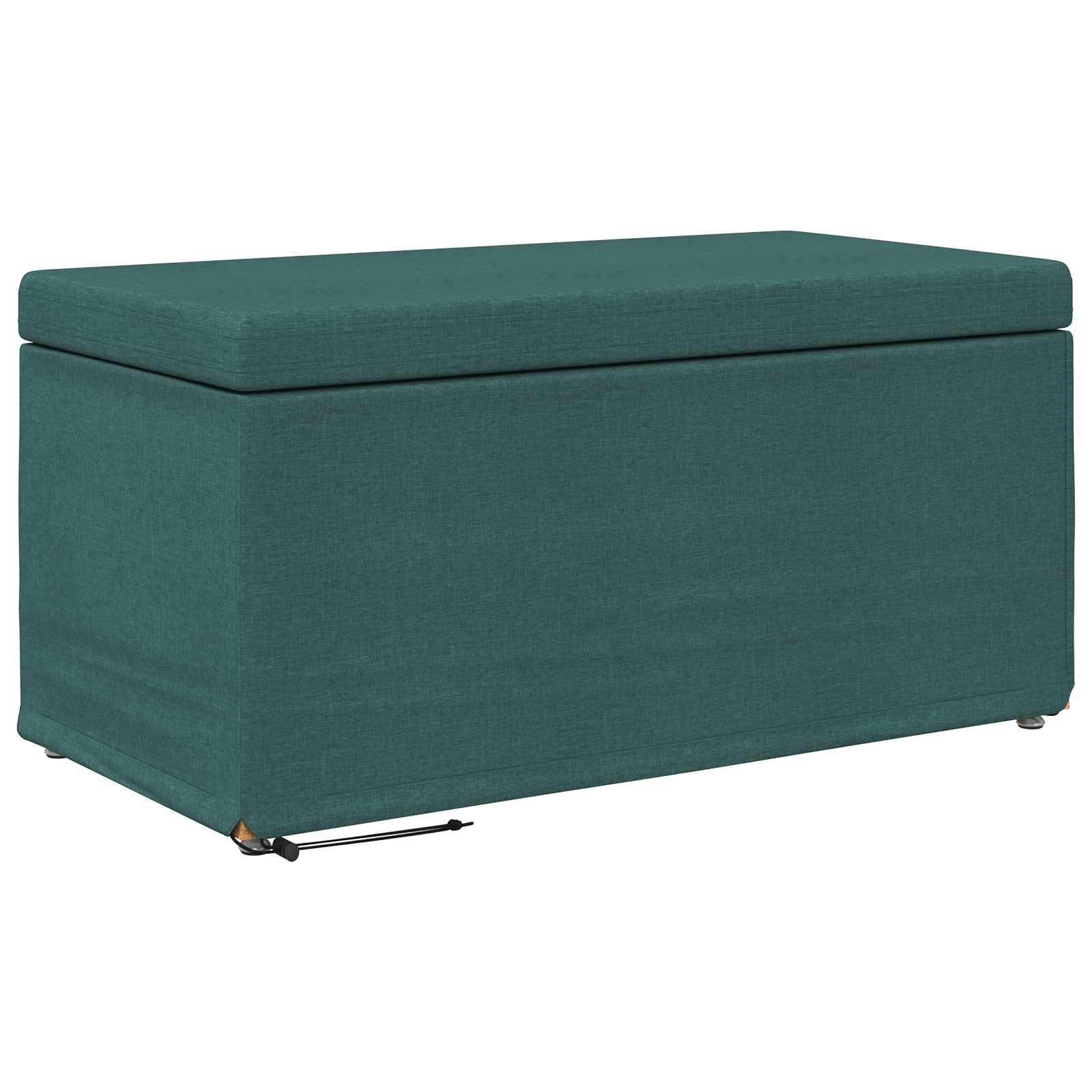 Pouf Verde Scuro 81 x 41 x 40 cm Tessuto e Legno Ingegnerizzato