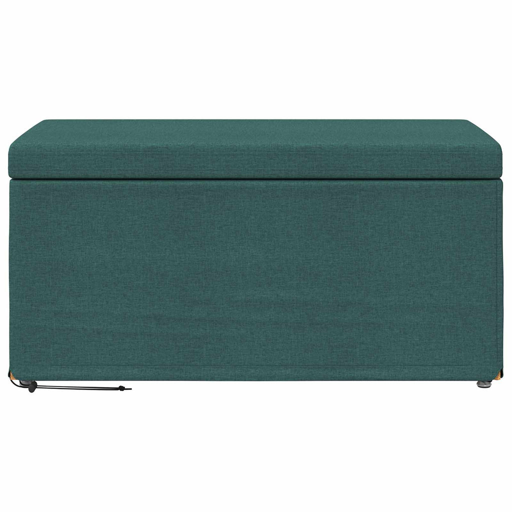 Pouf Verde Scuro 81 x 41 x 40 cm Tessuto e Legno Ingegnerizzato