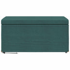 Pouf Verde Scuro 81 x 41 x 40 cm Tessuto e Legno Ingegnerizzato
