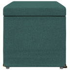 Pouf Verde Scuro 81 x 41 x 40 cm Tessuto e Legno Ingegnerizzato