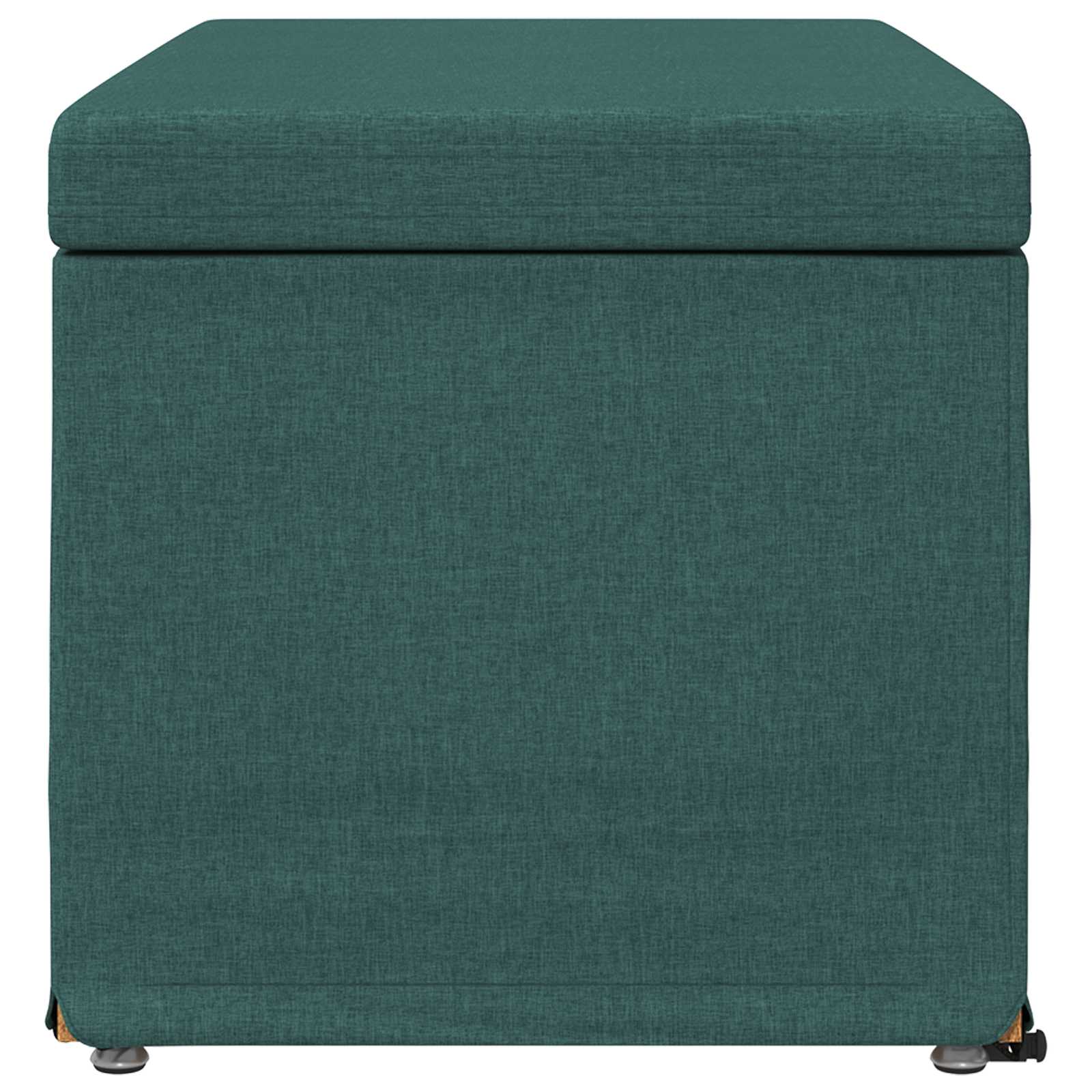 Pouf Verde Scuro 81 x 41 x 40 cm Tessuto e Legno Ingegnerizzato