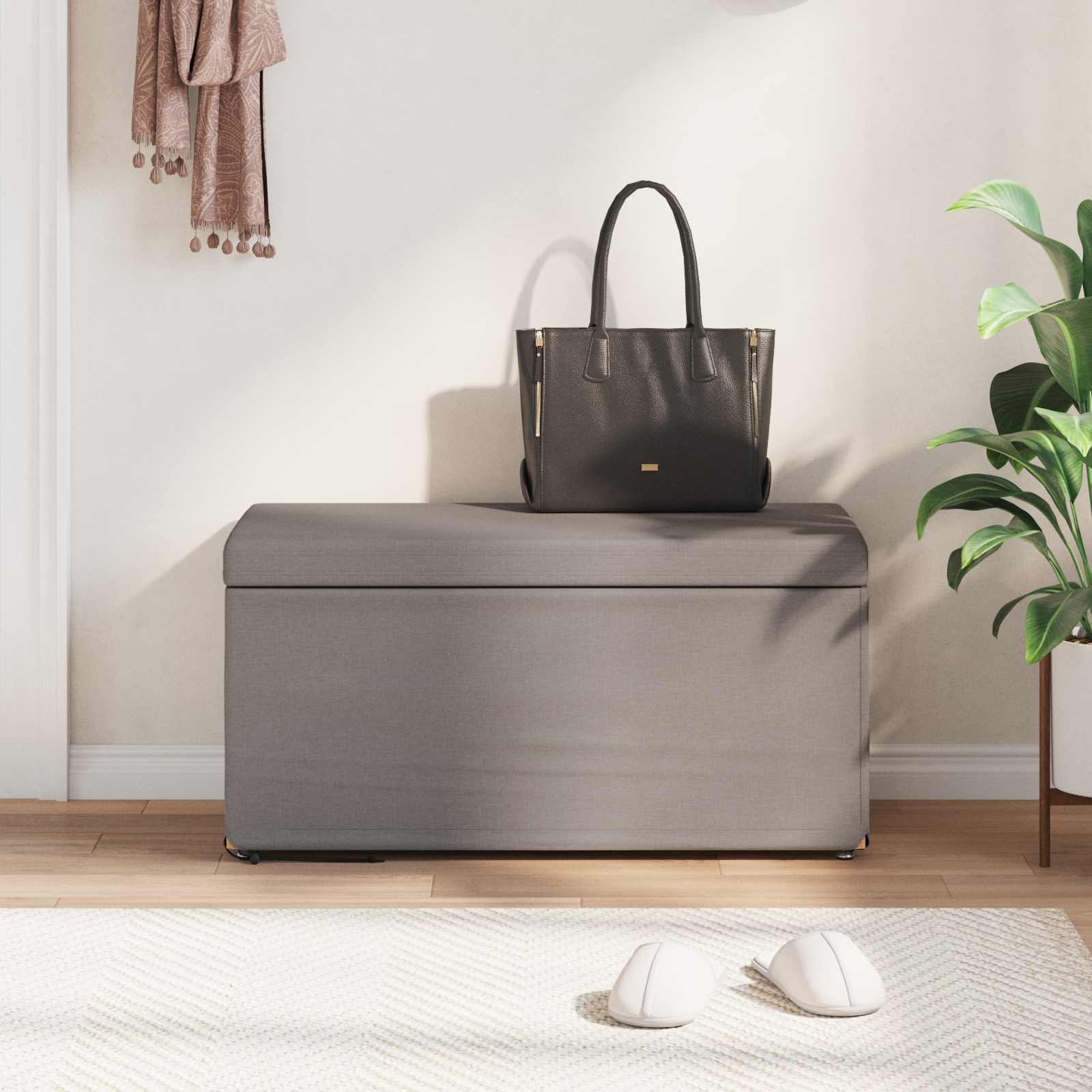 Pouf Talpa 81 x 41 x 40 cm Tessuto e Legno Ingegnerizzato