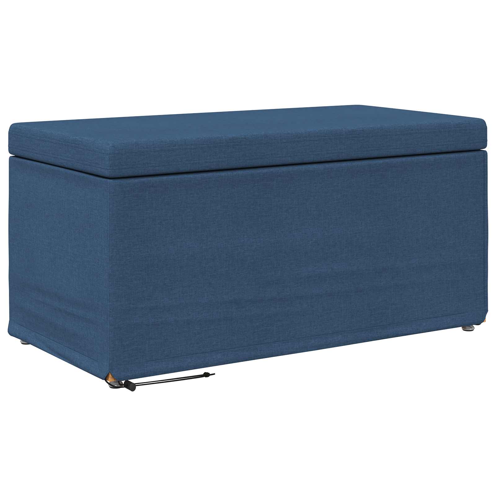 Pouf Blu 81 x 41 x 40 cm Tessuto e Legno Ingegnerizzato