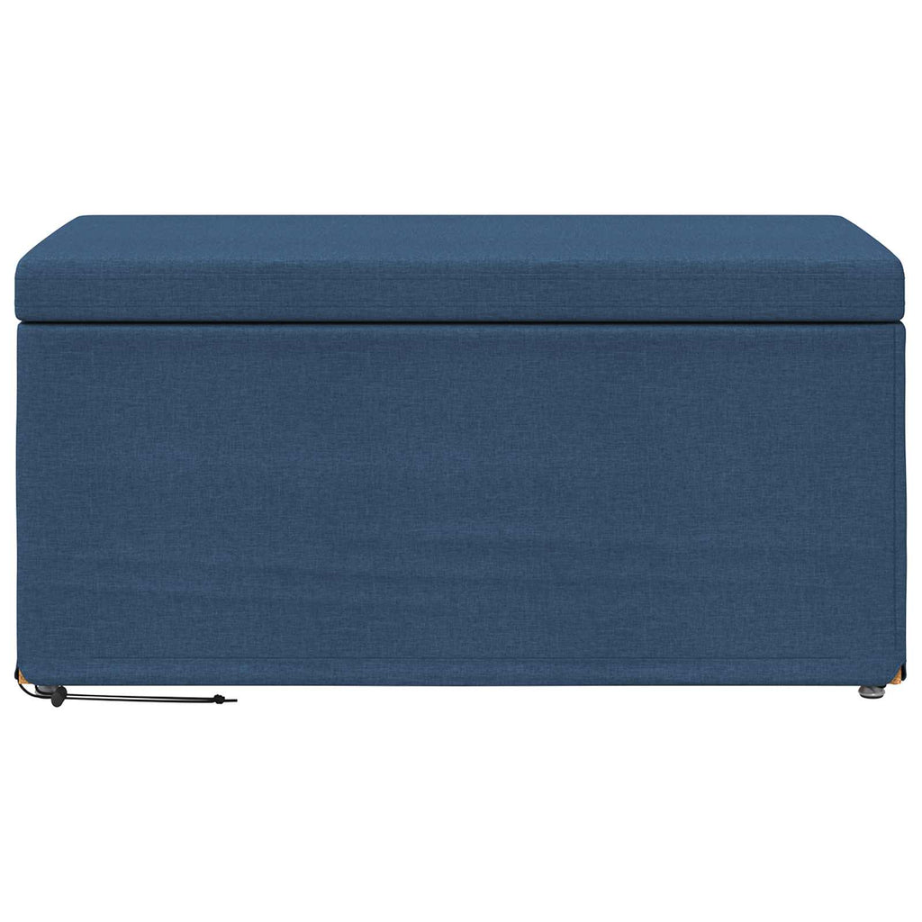 Pouf Blu 81 x 41 x 40 cm Tessuto e Legno Ingegnerizzato