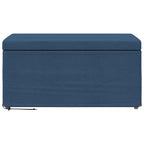 Pouf Blu 81 x 41 x 40 cm Tessuto e Legno Ingegnerizzato