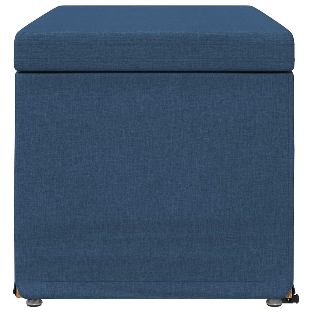 Pouf Blu 81 x 41 x 40 cm Tessuto e Legno Ingegnerizzato