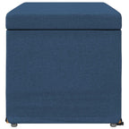 Pouf Blu 81 x 41 x 40 cm Tessuto e Legno Ingegnerizzato
