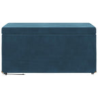 Pouf Blu 81 x 41 x 40 cm Velluto e Legno Ingegnerizzato