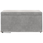 Pouf Grigio chiaro Velluto e Legno Ingegnerizzato