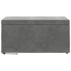 Pouf Grigio scuro Velluto e Legno Ingegnerizzato